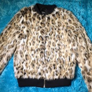 Forever 21 Cheetah Plush Jacket